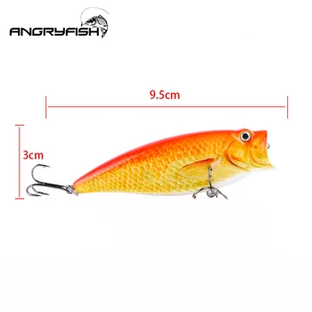 Angryfish Karšto Pardavimo 1Pcs Žvejybos Masalas 95mm 18.5 g Tikroviška Dirbtinis Masalas Nustatyti 5 Spalvos Kabliukai HF-005