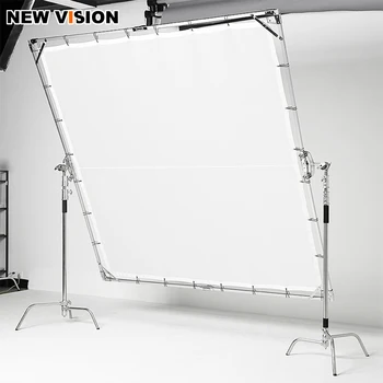 2.4x2.4m / 3x3m / 3.6x3.6m Drugelis Šviesos Keitiklį Didelių Saulės Scrim Balta Difuzorius Kino Įgulos Didelės Reklamos Fotografija