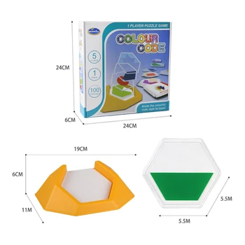 Loginis žaidimas stalo žaidimas 100 Iššūkis Spalvos Kodas Puzzle Žaidimai Tangram Įspūdį Žaislai Vaikams Sukurti Erdvinio Mąstymo Įgūdžius