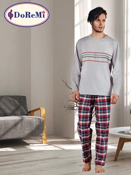 2 vnt Sleepwear Rinkinys Vyrams - Nightgowns Pižamos Sleepshirts Homewear Nightdress Viršų ir Ziajać Naktį Dėvi Pižama