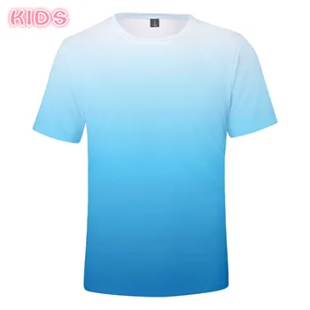Karšto Pardavimo Neon T-Shirt Vyrams Vasaros marškinėliai Berniukas/Mergaitė vientisos Spalvos Viršūnes Vaivorykštė Streetwear mėlyna Tee Spalvinga 3D Atspausdintas Vaikams marškinius