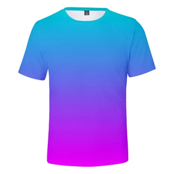 Karšto Pardavimo Neon T-Shirt Vyrams Vasaros marškinėliai Berniukas/Mergaitė vientisos Spalvos Viršūnes Vaivorykštė Streetwear mėlyna Tee Spalvinga 3D Atspausdintas Vaikams marškinius