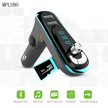 Laisvas rankas, FM Siųstuvas Bluetooth Car MP3 Player Dvigubas USB Automobilinis Įkrovimo Micro SD TF Kortelę Muzikos, Žaisti Protingas Automobilis 