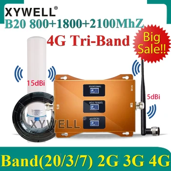 BigSale!! Kartotuvas 4G B20 800/2100/1800Mhz Tri-Band mobiliųjų Telefonų 4G Cellular Stiprintuvas LTE UMTS Kartotuvas 2g 3g 4g Cellular Stiprintuvas