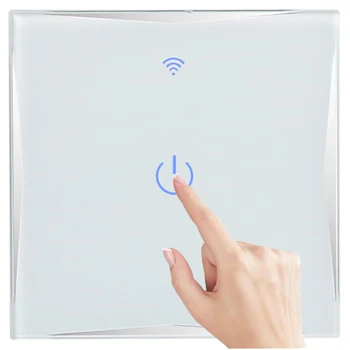 Milfra Wifi Interneto Jungiklis Neutralus Laidas Reikalingas Touch Balso Telefonas Kontrolės Stiklo 86 Šviesos Jungiklis Alexa Tuya Smart Gyvenimo App
