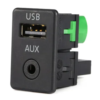 AUX USB Switch Kabelis Tinka VW MK6 Už Golfo Jetta Už CC PASSAT B6 B7 Automobilių Elektronikos Priedai