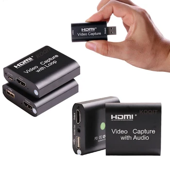 Hdmi video capture card USB 3.0 audio prietaiso fiksavimo jungiklis/PS4 žaidimas 1080p 30 fps 4K vaizdo Ciklas 