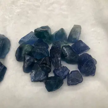 Natūraliai mėlyname Fluorito Kristalas Aukštos Kokybės Fluorito Brangakmenio Papuošalai Priėmimo Gydymo Akmens Apdaila Akmens Bakas