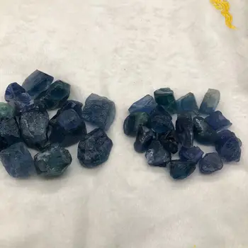 Natūraliai mėlyname Fluorito Kristalas Aukštos Kokybės Fluorito Brangakmenio Papuošalai Priėmimo Gydymo Akmens Apdaila Akmens Bakas