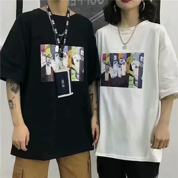 Karšto Pardavimo Naruto Vasaros Cool Marškinėlius Unisex Marškinėliai Juokingas Animacinių filmų T-shirt Streetwear Hip-Hop Top Tees Vyrų Anime Marškinėliai