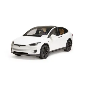 1:18 Diecast Modelis Tesla Model X P100D VISUREIGIS Lydinio Žaislas, Miniatiūrinių Automobilių Kolekcija Dovanos Karšto Pardavimo
