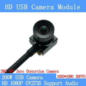 1080P Full Hd 2MP Nulio iškraipymo USB Kameros Modulis MJPEG 30 kadrų per sekundę Didelės Spartos Mini VAIZDO Linux uv-C internetinės Kameros Mini Stebėjimo kamera