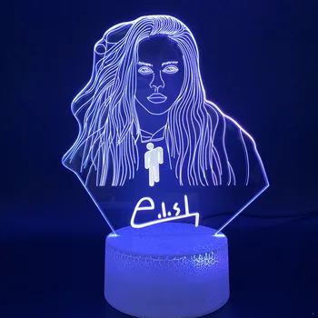 7 Spalvų Keitimas USB Mados Abstrakčių moterų Stalo Lempa 3D LED Naktinis Apšvietimas Miegamojo Puošmena Naktiniai Miego Šviesos Rungtynių Dovanos