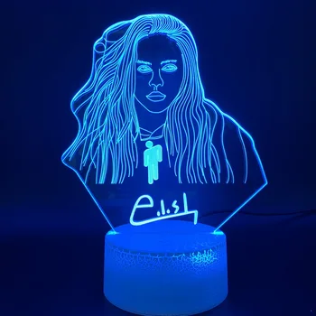 7 Spalvų Keitimas USB Mados Abstrakčių moterų Stalo Lempa 3D LED Naktinis Apšvietimas Miegamojo Puošmena Naktiniai Miego Šviesos Rungtynių Dovanos