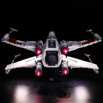 Led Šviesos Suderinama 10240 Raudona Penkių X-wing Starfighter Karai kovotojas Statybiniai Blokai, Plytos Žaislai (tik šviesos+Baterijos langelį)