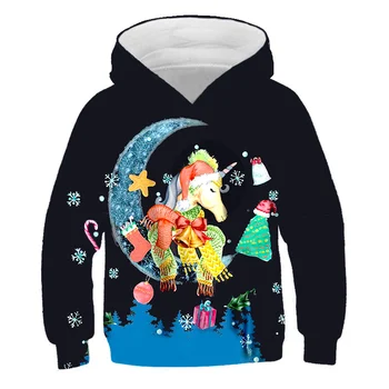 Kalėdinis berniukų, mergaičių Megztiniai Šiltas Rudens ir Žiemos Paltai Santa Claus ilgomis Rankovėmis Apranga Tracksuit vaikams marškinius, pigūs drabužiai 2020 m.