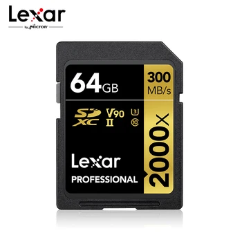 Lexar Professional SD kortelę 2000x 300MB/s Didelės Spartos SDHC 32 gb, SDXC 64GB 128 GB UHS-II U3 Atminties Kortelę 4K 