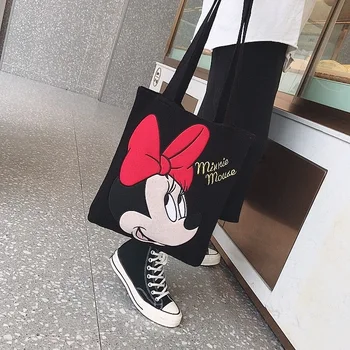 Disney naujų animacinių filmų Mickey Mouse pynimo vilnos moterų pečių maišą peties nešiojamos mados laukinių krepšys