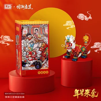 LOZ mini diamond kūrimo bloką Kinijos naujųjų Metų monster plytų sumos švietimo žaislų kolekcija dovanos