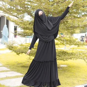 Kaftan Dubajus Abaja Musulmonų Rinkiniai Suknelė Turkija Suknelės Abayas Moterų Apdaras Musulman Ansambliai De Režimas Vetement Djellaba femme