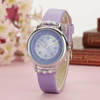 2020 Naujas Mados Animacinių filmų Vaikams Žiūrėti Cute Princesė Laikrodžiai Mergina Studentų vandeniui odos Kvarcinis Laikrodis vaikams deimantų Žiūrėti