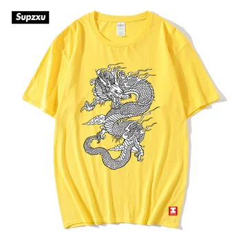 Mada marškinėliai vyrams Kinų drakonas gotikos negabaritinių Marškinėliai Scott Travis grafinis T-Shirt LINKIU JUMS BUVO ČIA Spausdinimas tshiet vyrai