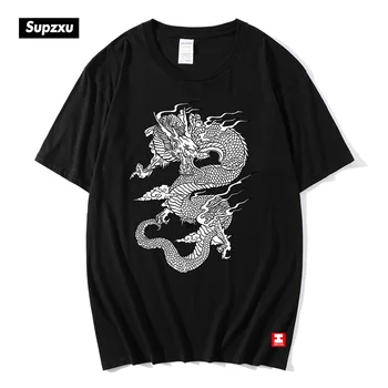 Mada marškinėliai vyrams Kinų drakonas gotikos negabaritinių Marškinėliai Scott Travis grafinis T-Shirt LINKIU JUMS BUVO ČIA Spausdinimas tshiet vyrai