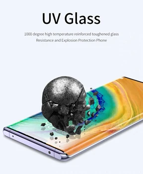 10vnt/Daug UV Grūdintas Stiklas Huawei 30 Pro P40 Pro Plus Ultra Visą Skystųjų Ekrano apsaugos Mate 20 30 Honor30 Pro Stiklo