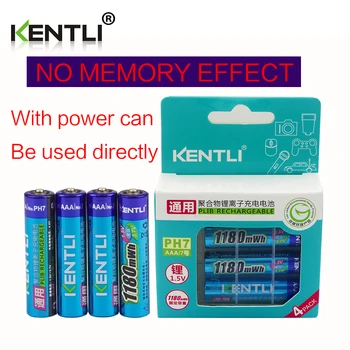 KENTLI 8pcs ne atminties efektas 1,5 v 1180mWh AAA ličio polimero li-ion daugkartinio įkrovimo baterijos aaa baterijos termometro