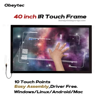 OBF40WH00D 40 colių IR touch screen overlay, 10/20 touchpoints, suderinama su 