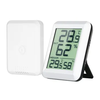 Belaidė Mini LCD Skaitmeninis Termometras su Drėgmėmačiu Patalpų Lauko °C/°F Temperatūros, Drėgmės Stebėti Indikatorius Thermo-Drėgmėmačiu