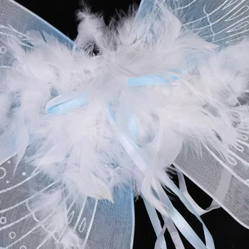 Fairy Wings Mėlyna, Fėjų Sparnų Pasakų Kostiumas Vaikų Mergaičių Kostiumai, Aksesuarai Plunksnų Juostelė Drugelis Angelas Fancy Dress Blue