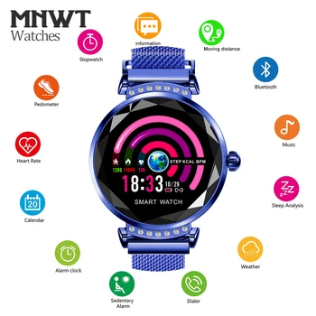 MNWT H2 Smart watch Moterų Mados 3D Dial Diamond 