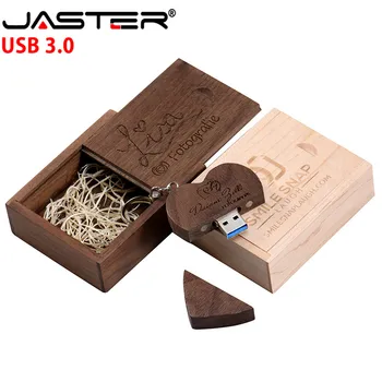 JASTER mediniai širdies formos 64GB 32GB 16GB4GB USB 3.0 stick 