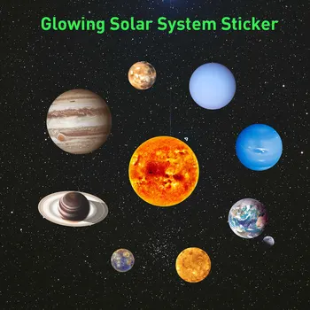 Švyti Tamsoje Planetų, Žvaigždžių, Žvaigždynų Saulės Sistemos Sienų Lipdukai Vaikams Žėrintis Kosmoso Apdaila, Lubų Lipdukai