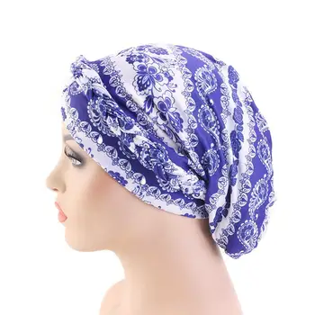 Boho Moterų Musulmonų Kepuraitė Plaukų Slinkimas Skrybėlę Spausdinti Skrybėlės Nerijos Vėžio Chemo Galvos Dangtelis, Kepurės Variklio Dangčio Islamo Turbaną Arabų Galvos Wrap Naujas