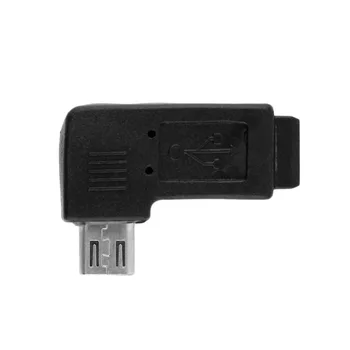 Mini USB B Tipo moterį, Micro USB Vyrų 90 Laipsnių Kairėn, Dešinėn Kampinis Adapteris 200pcs/daug