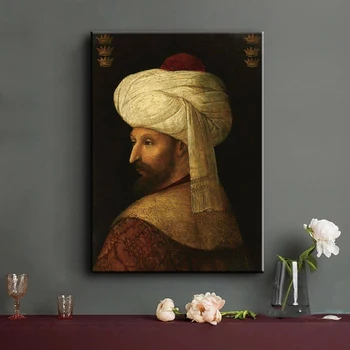 Fatih Sultan Mehmet Pav Meno Portretas Drobės Tapybos Sienos Spausdina Plakatus Sienos Nuotraukas Kambarį Namo Sienos Cuadros