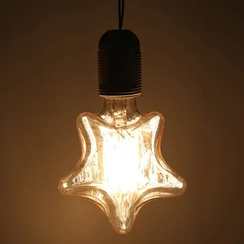 Derliaus dekoratyvinių lemputė e27 star/širdies kaitrinės lemputės šviesą 