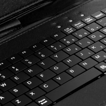 Sulankstomas Sulankstomas Keyboard Folio Magnetinio PU Oda Atveju Padengti Stendo dėklas su Klaviatūra, pieštukas, skirta 