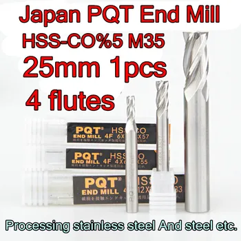25*20*45*121mm 1pcs/set 20mm petiole 4flutes Japonija PQT HSS-CO5% M35 Pabaiga Malūnas Perdirbimas, nerūdijančio plieno, plieno Ir kt.