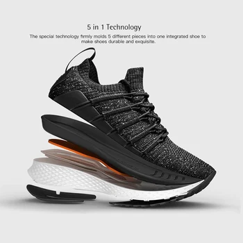 Xiaomi Mijia Sporto Sneaker Batai 2 Uni-liejimo Techinique Fishbone Užrakto Sistema Elastinga Mezgimo Vamp amortizuojančiu