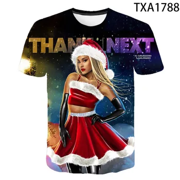2020 Naujas Vasaros Ariana Grande 3D T Marškinėliai Atsitiktinis Streetwear Berniukas Mergaitė Vaikai Mados Vyrams, Moterims, Vaikams Atspausdintas T-shirt Viršūnes Tee