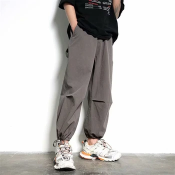 Azijos Japonų Gatvės Stiliaus Mados Pants Pora Moterų, Vyrų, Elastinga Juosmens Haremo Kelnės Hip-Hop Prarasti Dizaino Laisvalaikio Kelnės