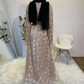 Aukštos Kokybės Graži Mergina Kuklus Mados Aksomo Suknelė Naujausias Modelis Abaja Dizaino Dubajus Vasaros