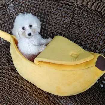 1 Set Bananų Kačių Kraikas Kūrybos Lizdą Bananų Formos Kačių Kraikas Šiltas Augintinio Guolį Nešiojamų Pet Krepšelio Prekių Kilimėlis Lovos
