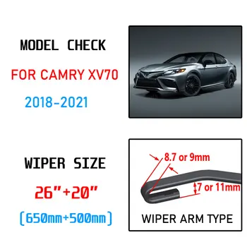 Toyota Camry 70 XV70 2018 2019 2020 2021 Priedai Priekinio lango Valytuvo Šepečiai Valytuvai, už Automobilių Valytuvų Cutter XV 70