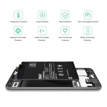 PINZHENG Mobiliojo Telefono BN47 Baterija Xiaomi Redmi 6 Pro Mi A2 Lite Bateria 4000mAh Pakeitimo Li-ion Baterija Su Nemokamas Įrankis