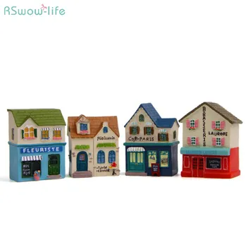 Japonų Stiliaus Laisvalaikio Name Modelio Miniatiūra Sodo Kraštovaizdžio Mikro Namai, Parduotuvės Šiaudinius Nameliai, Sodo Dekoro