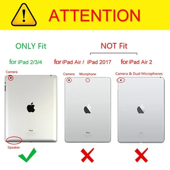 IPad 2 3 4 Byloje 360 Laipsnių Besisukantis PU Odos Padengti Apple iPad 2 3 4 Stovo Laikiklį Atvejų, Smart Tablet A1397 A1403 A1416